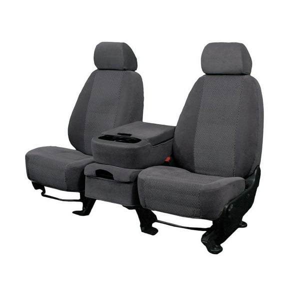 CalTrend Center Captain Chairs O.E. Velour Seat Covers for 1991-1993 Toyota Previa - TY135-03RS Charcoal Monarch Insert with Classic Trim