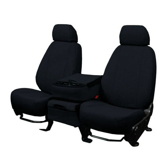 CalTrend Center Captain Chairs Tweed Seat Covers for 2003-2006 Cadillac Escalade - CD339-01TA Black Insert and Trim