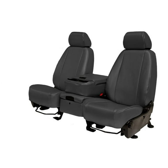 CalTrend Front 40/20/40 Split Back & 60/40 Cushion Carbon Fiber Seat Covers for 2000-2005 Chevy Impala - CV559-03FA Charcoal Insert and Trim