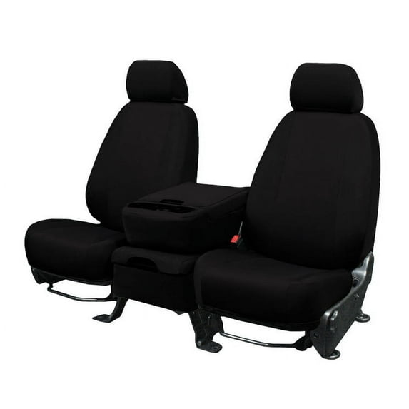 CalTrend Front 40/20/40 Split Back & 60/40 Cushion EuroSport Seat Covers for 2011-2012 Chevy/GMC Colorado|Canyon - CV489-01HB Black Insert with Black Trim