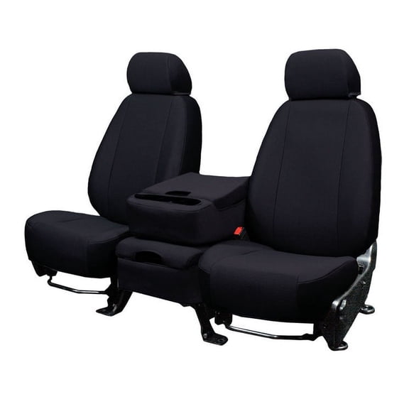 CalTrend Front 40/20/40 Split Bench SportsTex Seat Covers for 2013-2022 Ram 1500-5500 - DG344-01GA Black Insert and Trim
