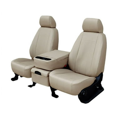 CalTrend Front 60/40 Split Bench Faux Leather Seat Covers for 1989-1995 Toyota Pickup - TY103-05LX Sandstone Insert and Trim