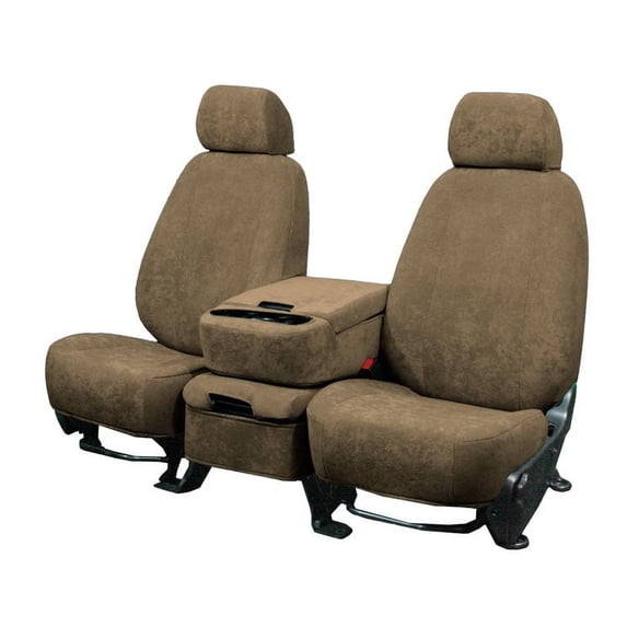 CalTrend Front 60/40 Split Bench SuperSuede Seat Covers for 1998-2003 Ford Ranger - FD105-06SS Beige Insert and Trim