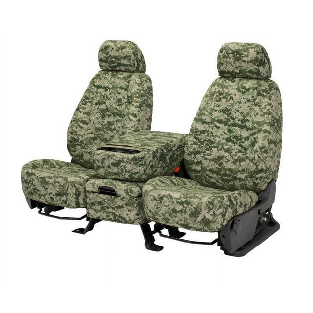 CalTrend Front Buckets Camo Seat Covers for 1994-2000 Chevy/GMC Tahoe|Suburban|C/K 1500-7500 - CV135-98KF Forest Insert and Trim