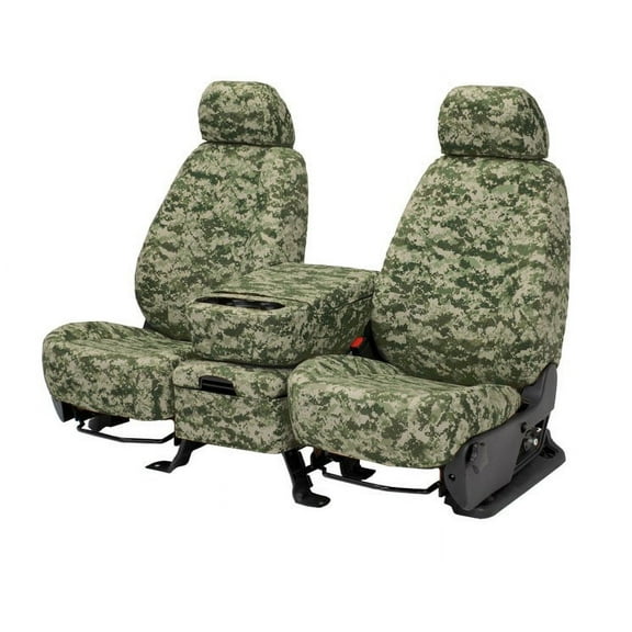 CalTrend Front Buckets Camo Seat Covers for 2014-2019 Toyota Corolla - TY512-98KF Forest Insert and Trim