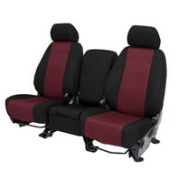 CalTrend Front Buckets Cordura Seat Covers for 2014-2020 Chevy/GMC Tahoe|Silverado|Sierra|Yukon|Suburban 1500-3500 - CV524-15CC Burgandy Insert with Black Trim