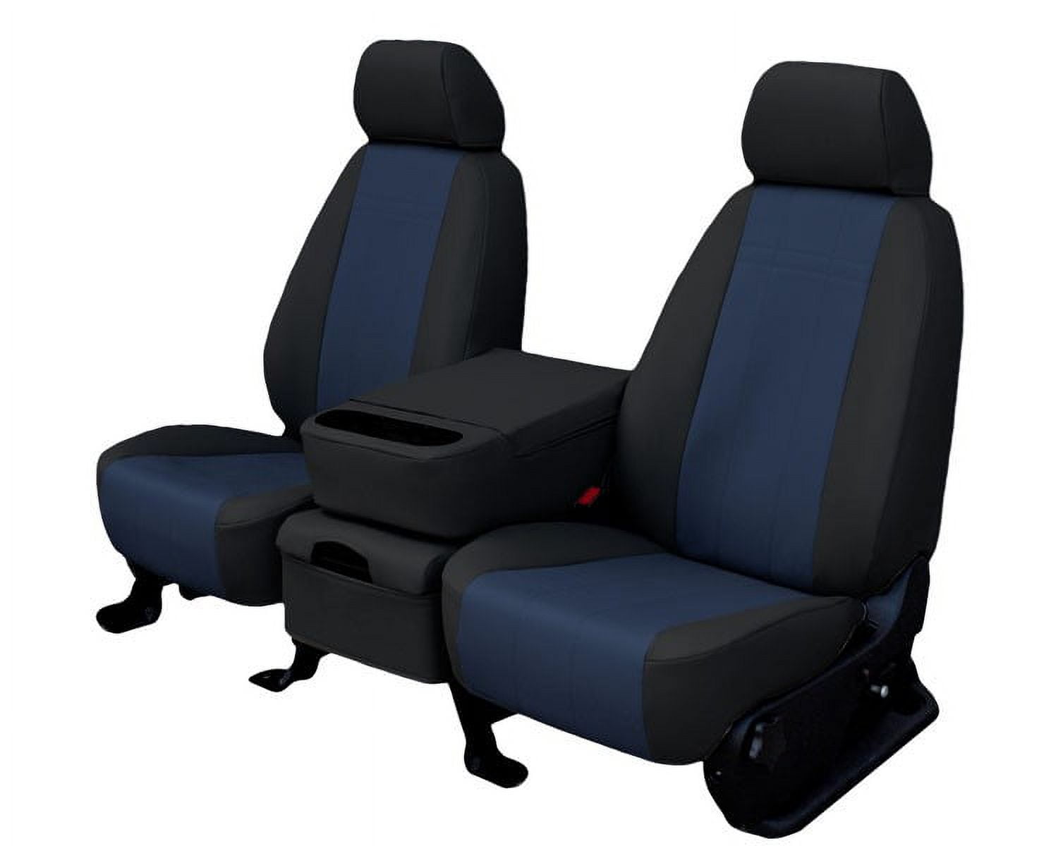 CalTrend Front Buckets Faux Leather Seat Covers for 2010 2015 Chevy Camaro CV448 04LB Blue Insert with Black Trim Walmart