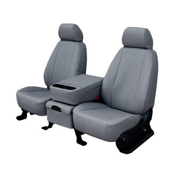 CalTrend Front Buckets Faux Leather Seat Covers for 2011-2014 Volkswagen Golf - VW127-08LX Light Grey Insert and Trim
