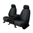 thumbnail image 1 of CalTrend Front Buckets Faux Leather Seat Covers for 2012-2017 Kia Rio - KA131-09LB Dark Grey Insert with Black Trim, 1 of 3