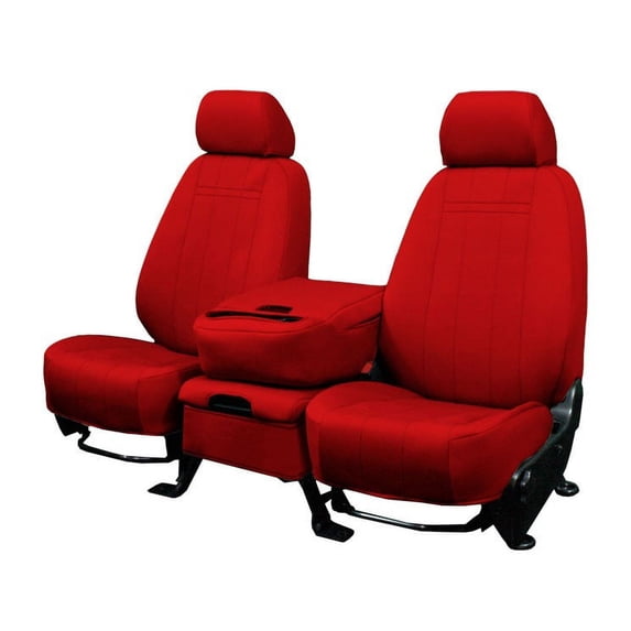 CalTrend Front Buckets NeoSupreme Seat Covers for 2007-2011 Toyota Yaris - TY429-02NA Red Insert and Trim