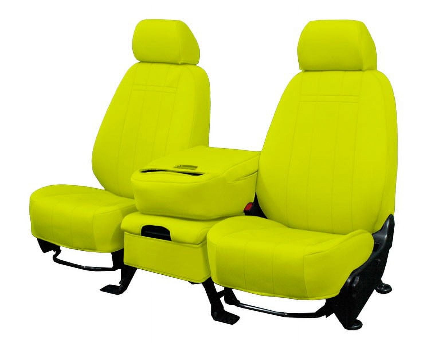 CalTrend Front Buckets NeoSupreme Seat Covers for 2013 2015 Chevy Spark CV529 12NA Yellow Insert and Trim