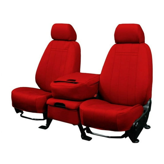 CalTrend Front Buckets NeoSupreme Seat Covers for 2020-2022 Toyota Tacoma - TY576-02NA Red Insert and Trim