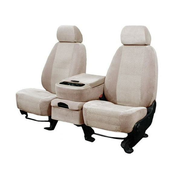 CalTrend Front Buckets O.E. Velour Seat Covers for 1983-1991 Chevy/GMC S10 Blazer|Jimmy - CV151-06RS Beige Monarch Insert with Classic Trim