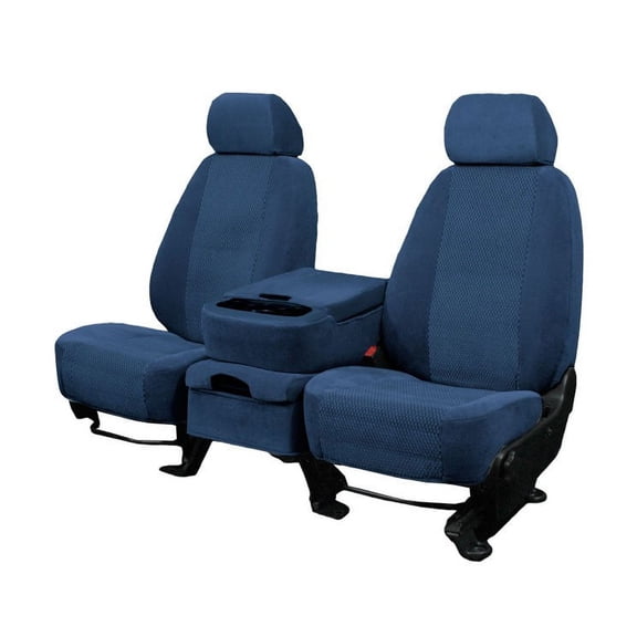 CalTrend Front Buckets O.E. Velour Seat Covers for 1988-1994 Chevy C1500 - CV191-04RS Blue Monarch Insert with Classic Trim