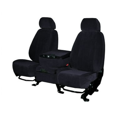 CalTrend Front Buckets O.E. Velour Seat Covers for 2018-2023 Jeep Wrangler - JP232-01RA Black Classic Insert and Trim