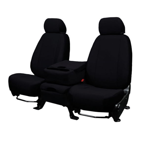 CalTrend Front Buckets SportsTex Seat Covers for 1988-1994 Chevy/GMC C/K 1500-3500 - CV155-01GG Black Insert with Black Trim