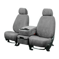 CalTrend Front Buckets SuperSuede Seat Covers for 2004-2008 Ford/Lincoln F-150|Mark LT - FD257-08SS Light Grey Insert and Trim