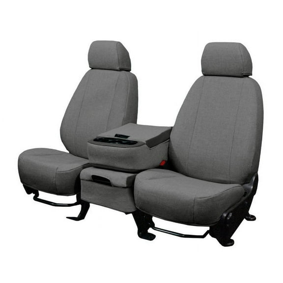 CalTrend Front Buckets Tweed Seat Covers for 2014-2020 Chevy/GMC Tahoe|Silverado|Sierra|Yukon|Suburban 1500-3500 - CV524-03TA Charcoal Insert and Trim