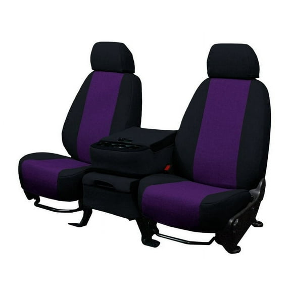CalTrend Front Buckets Tweed Seat Covers for 2008-2013 Toyota Highlander - TY250-10TT Purple Insert with Black Trim