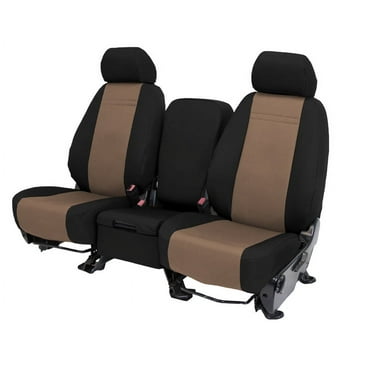 CalTrend Front Cordura Seat Covers for 2009-2013 Toyota Corolla - TY420-06CC Beige Insert with Black Trim