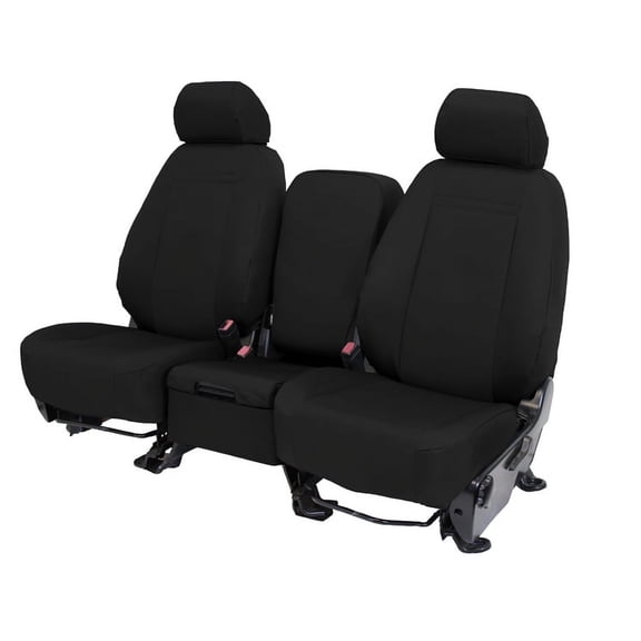 CalTrend Front Cordura Seat Covers for 2010-2013 Ford F650 - FD462-01CC Black Insert with Black Trim