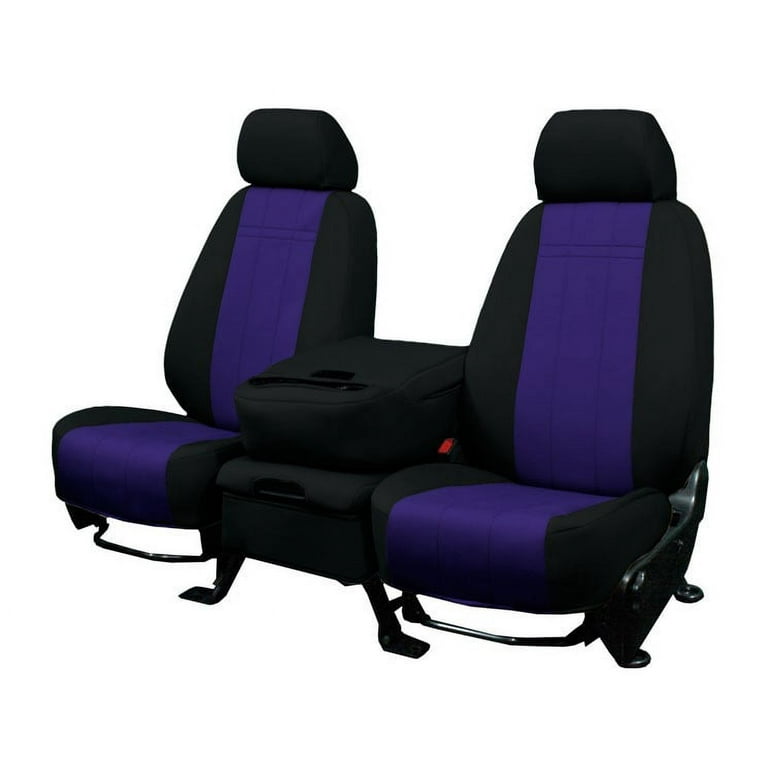 CalTrend Front NeoSupreme Seat Covers for 1995-1997 GMC Jimmy - CV588-10NN  Purple Insert with Black Trim 