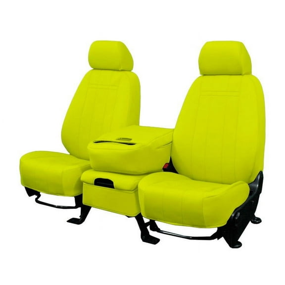 CalTrend Front NeoSupreme Seat Covers for 2006-2006 Ford E-150 - FD337-12NA Yellow Insert and Trim