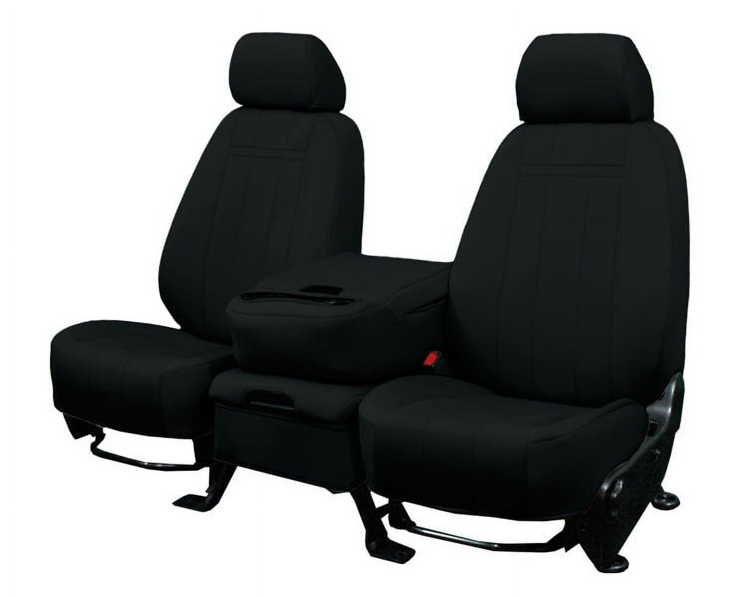 CalTrend Front NeoSupreme Seat Covers for 2009 2012 Subaru Forester SU102 01NA Black Insert and Trim