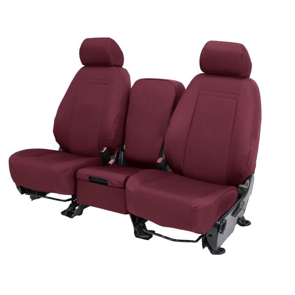 CalTrend Front Solid Bench Cordura Seat Covers for 1994-2000 Chevy/GMC C/K 1500-3500 - CV128-15CA Burgandy Insert and Trim