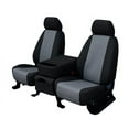 thumbnail image 1 of CalTrend Front Solid Bench Faux Leather Seat Covers for 1981-1991 Chevy C10/20 Suburban|R10|R1500 - CV163-08LB Light Grey Insert with Black Trim, 1 of 3