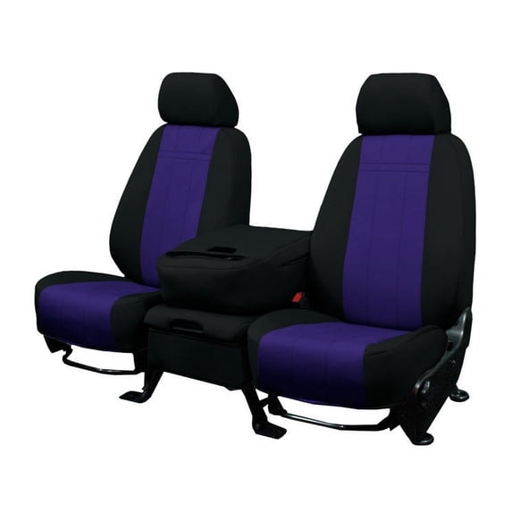 CalTrend Front Solid Bench NeoSupreme Seat Covers for 1981-1991 Chevy C10/20 Suburban|R10|R1500 - CV163-10NN Purple Insert with Black Trim