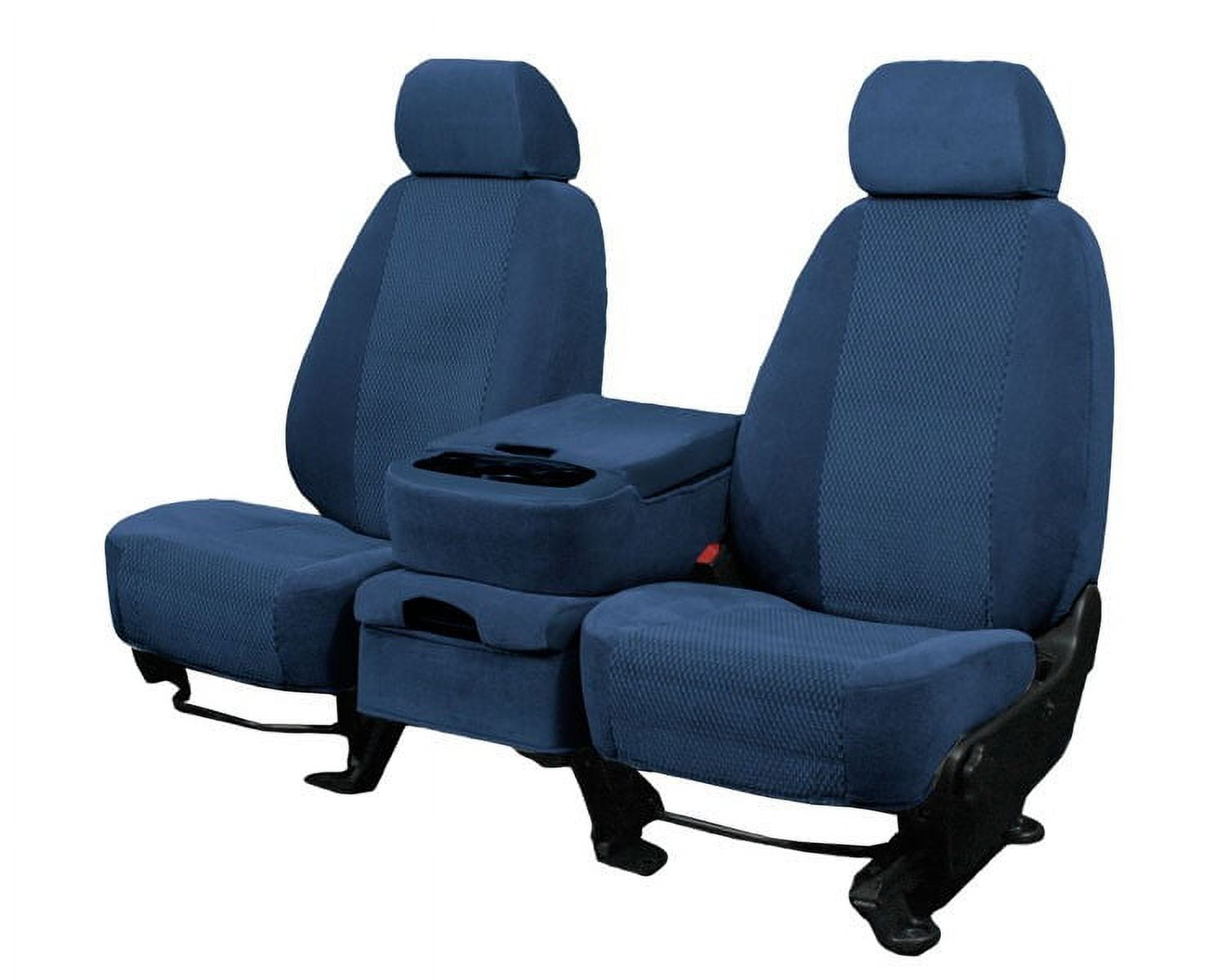 CalTrend Front Velour Seat Covers for 1980-1991 Chevy/GMC C10|C1500|K1500 -  CV122-04RR Blue Premier Insert with Classic Trim