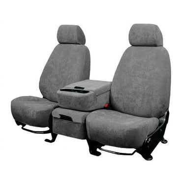 CalTrend Front Sport Buckets MicroSuede Seat Covers for 2015-2017 Chrysler 200 - CR170-08SA Light Grey Insert and Trim