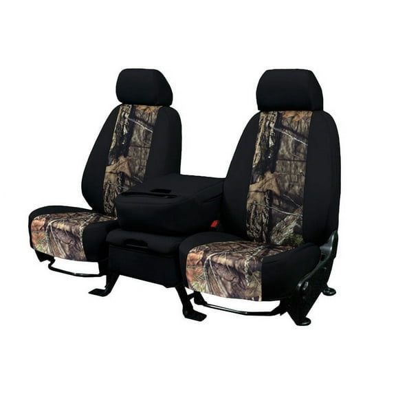 CalTrend Rear 40/20/40 Split Back & Solid Cushion Mossy Oak Seat Covers for 2015-2022 Jeep Renegade - JP220-76MB Brake Up Country Insert with Black Trim