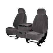 CalTrend Rear 40/60 Split Back & Solid Cushion O.E. Velour Seat Covers for 2009-2014 Nissan Maxima - NS122-03RA Charcoal Classic Insert and Trim