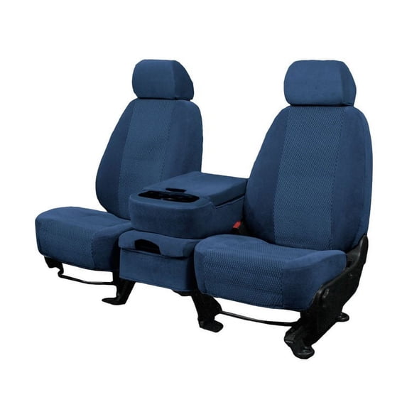 CalTrend Rear 40/60 Split Back & Solid Cushion O.E. Velour Seat Covers for 2014-2017 Kia Forte - KA160-04RS Blue Monarch Insert with Classic Trim