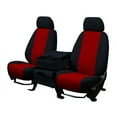 thumbnail image 1 of CalTrend Rear 40/60 Split Back & Solid Cushion Tweed Seat Covers for 2011-2011 Chevy Cruze - CV480-02TT Red Insert with Black Trim, 1 of 3
