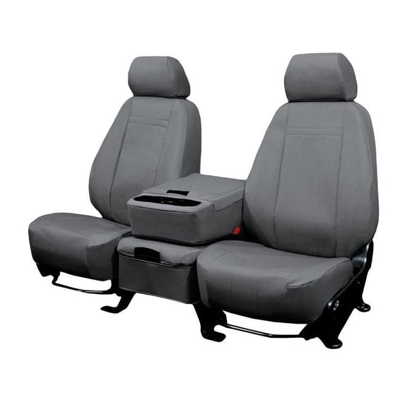 CalTrend Rear 40/60 Split Bench DuraPlus Seat Covers for 2012-2013 Nissan Frontier - NS163-03DA Charcoal Insert and Trim