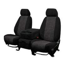 CalTrend Rear 40/60 Split Bench MicroSuede Seat Covers for 2011-2022 Ram 1500 - DG301-03SB Charcoal Insert with Black Trim