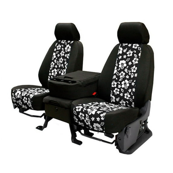 CalTrend Rear 40/60 Split Bench NeoSupreme Seat Covers for 2002-2005 Chrysler PT Cruiser - CR104-31NN Hawaii Black Insert with Black Trim