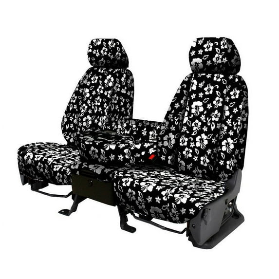CalTrend Rear 40/60 Split Bench NeoSupreme Seat Covers for 2005-2011 Nissan Frontier - NS120-31NA Hawaii Black Insert and Trim