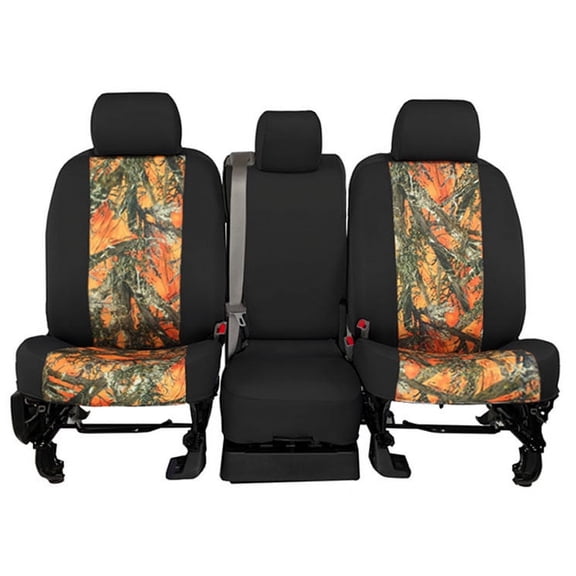 CalTrend Rear 40/60 Split Bench TRUETIMBER Seat Covers for 2006-2011 Chevy HHR - CV399-72KT BLAZE Insert with Black Trim