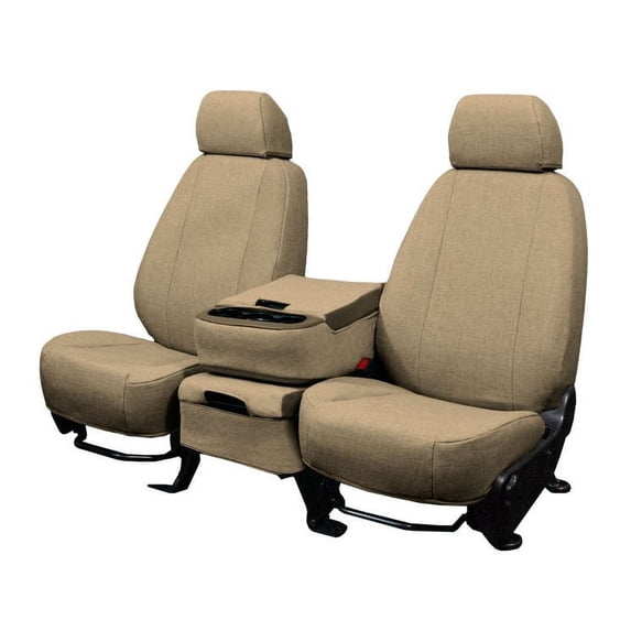 CalTrend Rear 40/60 Split Bench Tweed Seat Covers for 2001-2003 Toyota Highlander - TY149-06TA Beige Insert and Trim