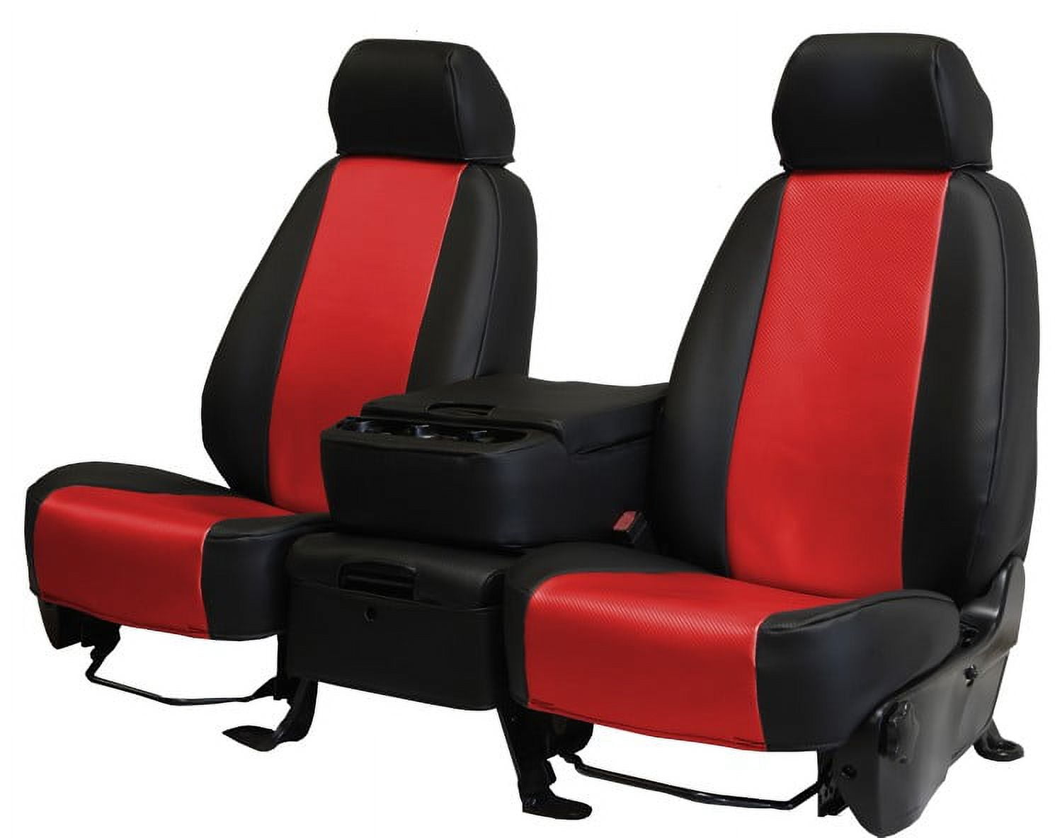 Volvo V50 Kombi, seat covers, black, red, front seat set
