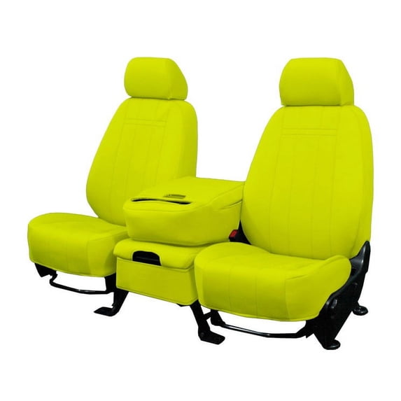 CalTrend Rear 50/50 Split Bench NeoSupreme Seat Covers for 2007-2010 Mazda CX-9 - MA111-12NA Yellow Insert and Trim