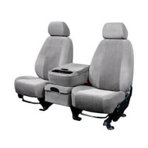 CalTrend Rear 50/50 Split Bench O.E. Velour Seat Covers for 2005-2012 Nissan Pathfinder - NS361-08RR Light Grey Premier Insert with Classic Trim