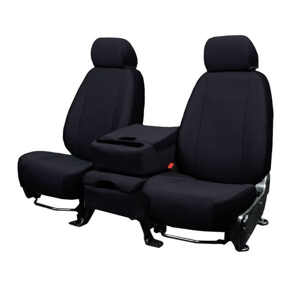 CalTrend Rear 50/50 Split Bench SportsTex Seat Covers for 2007-2013 Cadillac Escalade - CD415-01GA Black Insert and Trim