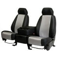 thumbnail image 1 of CalTrend Rear 60/40 Split Back & Solid Cushion Carbon Fiber Seat Covers for 1995-2005 Chevy Cavalier - CV313-08FC Light Grey Insert with Black Trim, 1 of 3