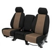 thumbnail image 1 of CalTrend Rear 60/40 Split Back & Solid Cushion Cordura Seat Covers for 2012-2016 Kia Rio - KA133-06CC Beige Insert with Black Trim, 1 of 3