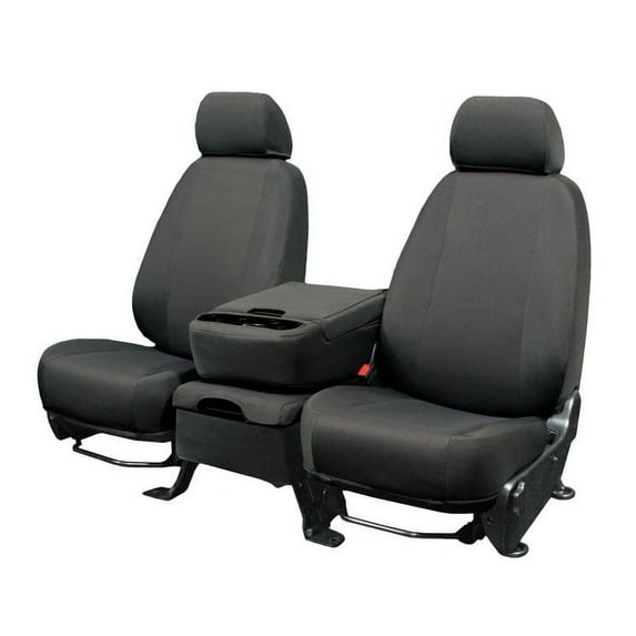 CalTrend Rear 60/40 Split Back & Solid Cushion EuroSport Seat Covers for 2012-2014 Mini Cooper - BM123-08HH Light Grey Insert and Trim
